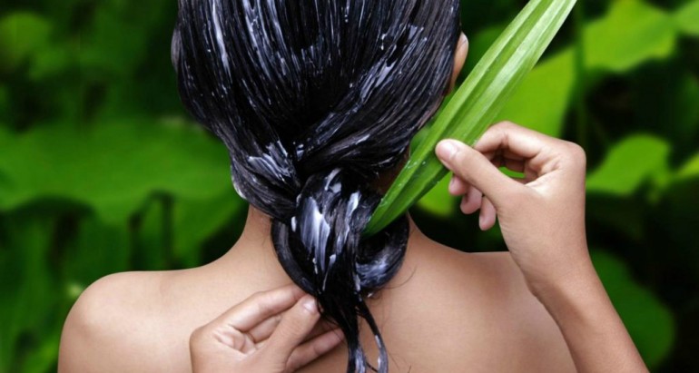 La belleza del cabello Tratamiento remedio natural para evitar caída del cabello.